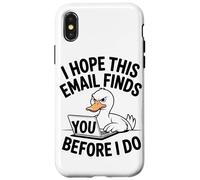 Carcasa para iPhone X/XS Espero Que Este Email Te Encuentre Antes Que A Mi Angry Duck