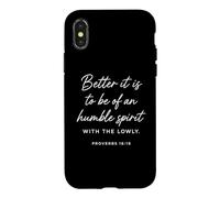 Carcasa para iPhone X/XS Espíritu Humilde con los humildes Proverbios 16:19 Biblia de Las Escrituras