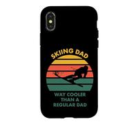 Carcasa para iPhone X/XS Esquiando papá para Padre Que esquís Vintage Divertido Camino Enfriador
