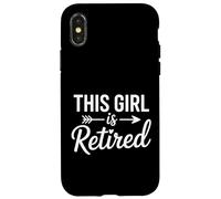 Carcasa para iPhone X/XS Esta Chica se jubiló Pronto se jubila desordenado moño Pelo para Mujer