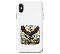 Carcasa para iPhone X/XS Estado del Patrimonio Marítimo de Rhode Island Eagle