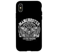 Carcasa para iPhone X/XS Estampado Blanco Envejecido con Abejas de Manchester, Inglaterra, Reino Unido, Desde el 79 d.C.
