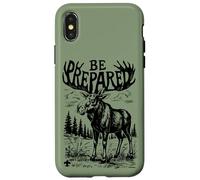 Carcasa para iPhone X/XS Estar Preparado Alce Tipografía Scouting America Vintage