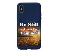 Carcasa para iPhone X/XS Estar quieto y Saber: Salmos Biblia edificante pacífica Cristiana