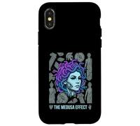Carcasa para iPhone X/XS Estatua de Gorgona de la Mitología Griega Efecto Medusa Serpiente de Piedra