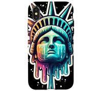 Carcasa para iPhone X/XS Estatua de la Libertad, Nueva York, EE.UU., Gotham, américa diseño