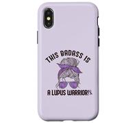 Carcasa para iPhone X/XS Este Badass ES UN Lupus Warrior Concienciación Mujer Meme EN LA Espalda