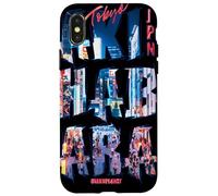 Carcasa para iPhone X/XS Estética Akihabara Vaporwave en Vibraciones Retro japonesas
