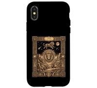 Carcasa para iPhone X/XS Estilo de Carta del Tarot del símbolo de la astrología del Zodiaco Leo