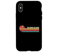 Carcasa para iPhone X/XS Estilo Vintage Colorido de Las Islas Salomón