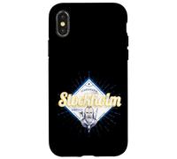 Carcasa para iPhone X/XS Estocolmo Recuerdo Vintage Retro Vikingo Capital de Suecia