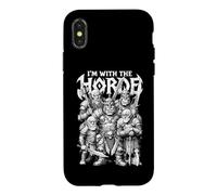 Carcasa para iPhone X/XS Estoy con la Horda de orcos Funny Fantasy Gaming RPG Orcs