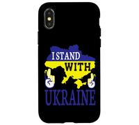 Carcasa para iPhone X/XS Estoy con Ucrania - Love Stop War - Ucrania Mapa