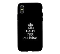 Carcasa para iPhone X/XS «¡Estoy Tranquilo Porque Hago Chi Kung!» /Un Dicho Divertido de Chi Kung