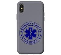Carcasa para iPhone X/XS Estrella de la Vida paramédico del Condado de Berkeley SC Carolina del Sur EMT