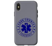 Carcasa para iPhone X/XS Estrella paramédica de la Vida del Condado de York Carolina del Sur EMT SC EMS