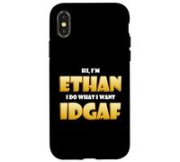 Carcasa para iPhone X/XS Ethan Costume Idgaf Funny Meme Halloween Costume For Ethans