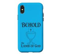 Carcasa para iPhone X/XS Eucaristía Católica He aquí la Comunión del Cordero de Dios
