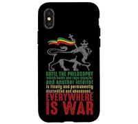 Carcasa para iPhone X/XS Everywhere IS War Discurso Haile Selassie León Judá Reggae