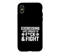 Carcasa para iPhone X/XS Exercising Enough To F and Fight Funny Fitness Funny Workout