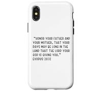 Carcasa para iPhone X/XS Éxodo 20:12 Honra a tu Padre y a tu Madre, Que tu