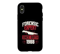 Carcasa para iPhone X/XS Experto forense Desde el Nacimiento 1988 Cumpleaños temático de crímenes Reales