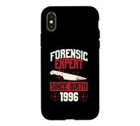 Carcasa para iPhone X/XS Experto forense Desde su Nacimiento 1996 Cumpleaños temático de crímenes Reales