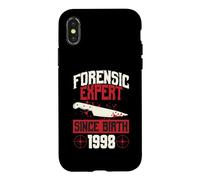 Carcasa para iPhone X/XS Experto forense Desde su Nacimiento 1998 Cumpleaños temático de crímenes Reales