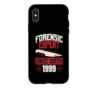 Carcasa para iPhone X/XS Experto forense Desde su Nacimiento 1999 Cumpleaños temático de crímenes Reales