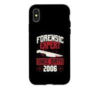 Carcasa para iPhone X/XS Experto forense Desde su Nacimiento 2006 Cumpleaños temático de crímenes Reales