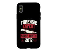 Carcasa para iPhone X/XS Experto forense Desde su Nacimiento 2012 Cumpleaños temático de crímenes Reales
