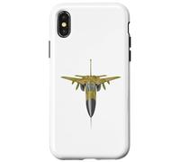 Carcasa para iPhone X/XS F-111 Aardvark Fighter Jet Vista Superior Aviones Militares