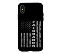 Carcasa para iPhone X/XS Fairbanks, Alaska, Bandera Americana