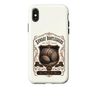 Carcasa para iPhone X/XS Fantasía Fútbol Domingo Bootleggers Whisky Etiqueta Estilo