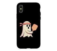 Carcasa para iPhone X/XS Fantasma Jugando Pickleball con gráfico Bandana