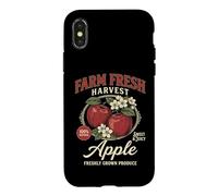 Carcasa para iPhone X/XS Farm Fresh Organic Apple Farmers Orchard Market Homegrown