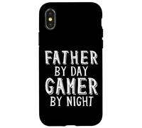 Carcasa para iPhone X/XS Father by Day Gamer by Night Geek Nerd Gaming Dad Gamers