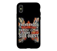 Carcasa para iPhone X/XS Fatherhood Where Every Trip TO The Store IS A Side Quest