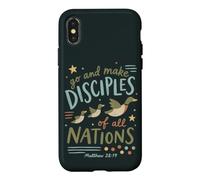 Carcasa para iPhone X/XS Fe Cristiana Mateo 28 19 IR a Hacer discípulos