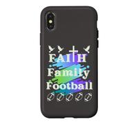Carcasa para iPhone X/XS Fe, Familia, Fútbol, Diversión de otoño Ropa de Mujer Cristiana