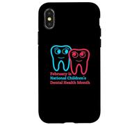 Carcasa para iPhone X/XS Febrero es el Mes Nacional de la Salud Dental Inf
