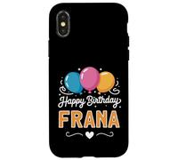 Carcasa para iPhone X/XS Feliz cumpleaños Frana