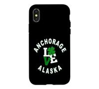Carcasa para iPhone X/XS Feliz Día de San Patricio, Anchorage, Alaska