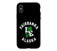 Carcasa para iPhone X/XS Feliz Día de San Patricio, Fairbanks, Alaska