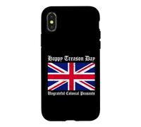 Carcasa para iPhone X/XS Feliz día de traición Campesinos coloniales ingratos, 4 de Julio