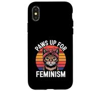 Carcasa para iPhone X/XS Feminismo Retro Gato Feminista Poder