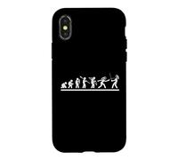 Carcasa para iPhone X/XS Fencer Evolution Mujeres Esgrima Divertida