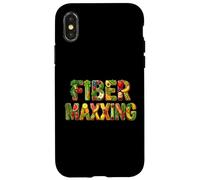 Carcasa para iPhone X/XS Fiber Maxxing Healthy Food Fruit Veggie Funny Fiber Maxxing