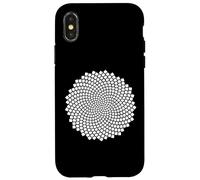Carcasa para iPhone X/XS Fibonacci Girasol Semilla Espiral Sagrada Naturaleza Geometría Arte