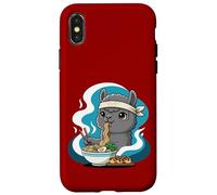 Carcasa para iPhone X/XS Fideos Ramen Alpaca Japón Y2K Kawaii Alpacas Anime